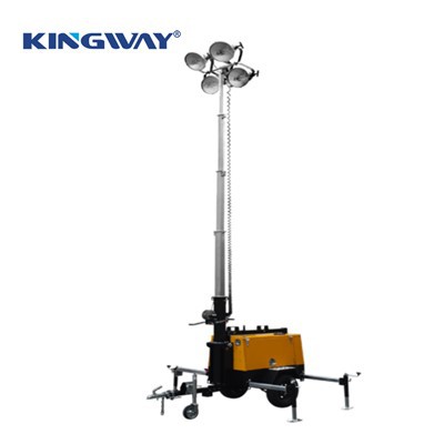 9m Manual Light Tower 300000 Lumens Construction Light Tower